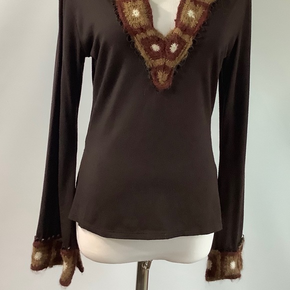 Sharagano top embellished long sleeves sz n - Picture 2 of 7